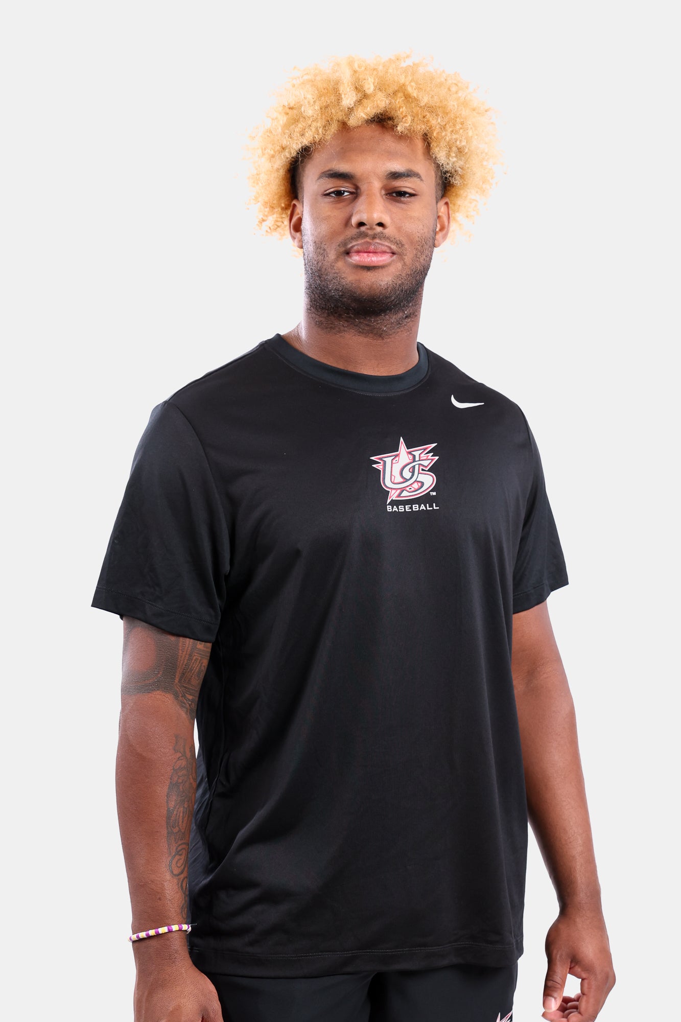 Male model wearing Black Legend Tee