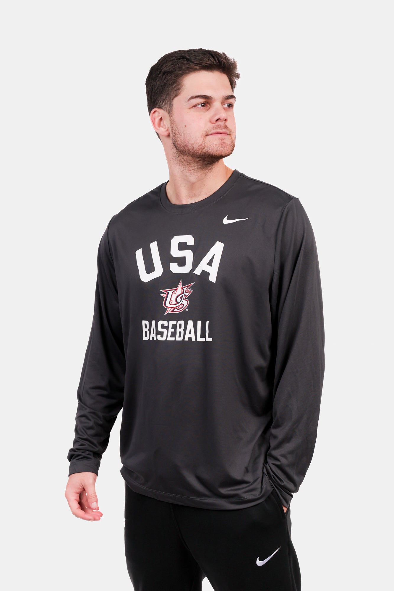 Anthracite Elevate Long Sleeve Legend Tee