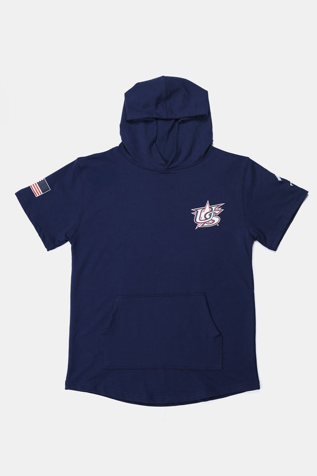 Youth USA x Baseballism Navy Short Sleeve Hoodie