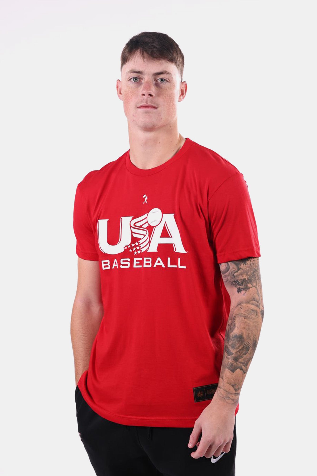 USA x Baseballism Red Traditional Tee