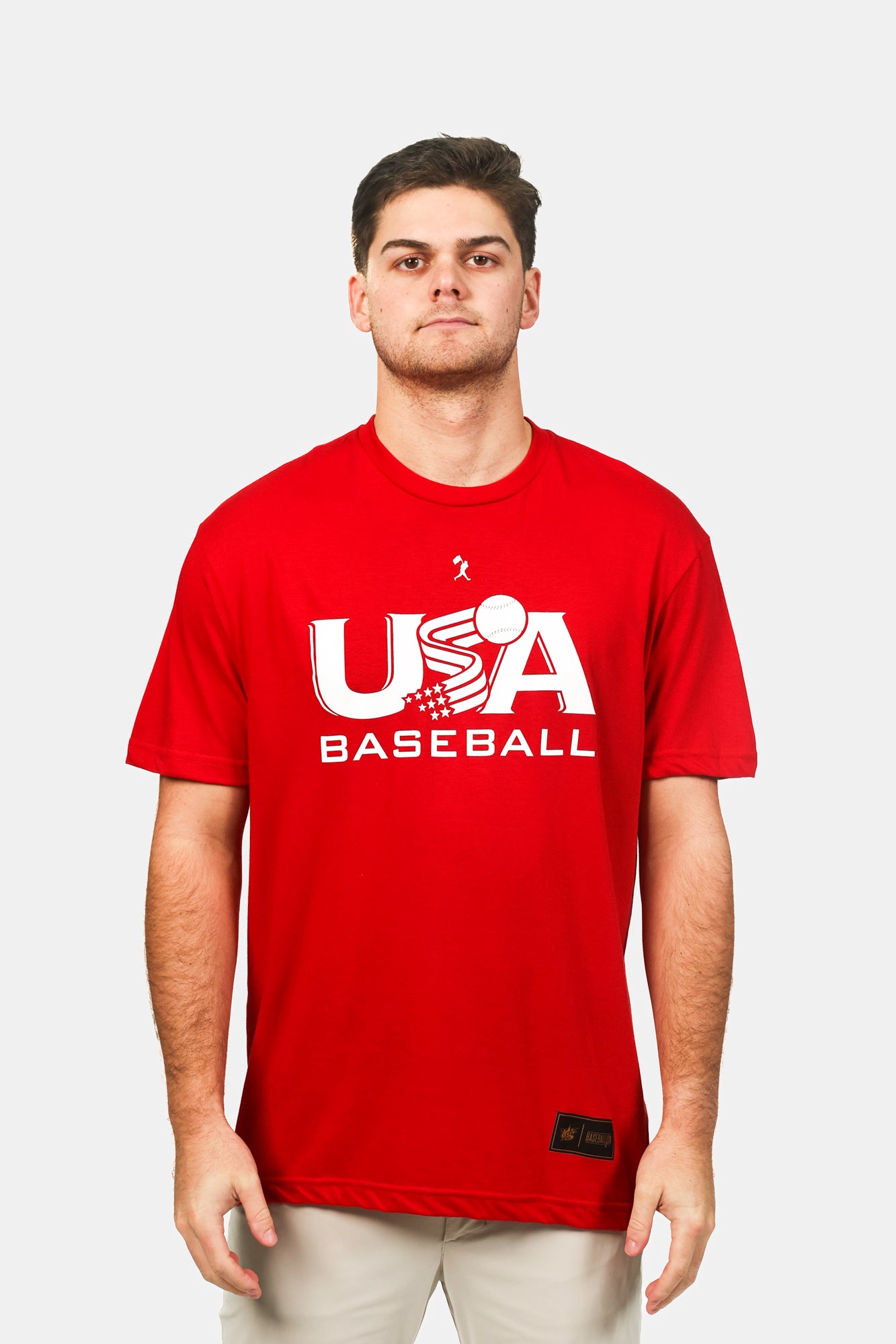 USA x Baseballism Red Traditional Tee