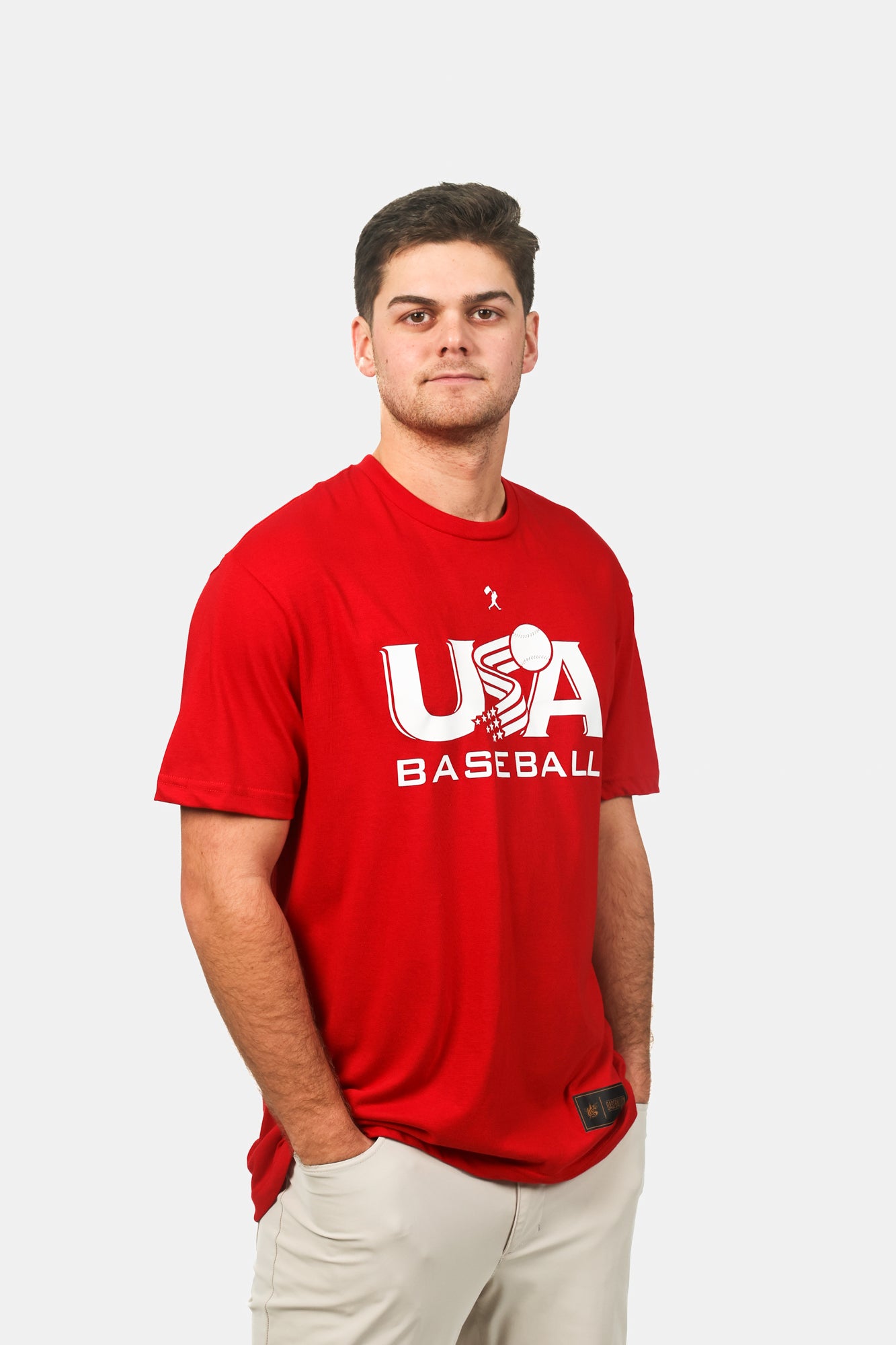USA x Baseballism Red Traditional Tee