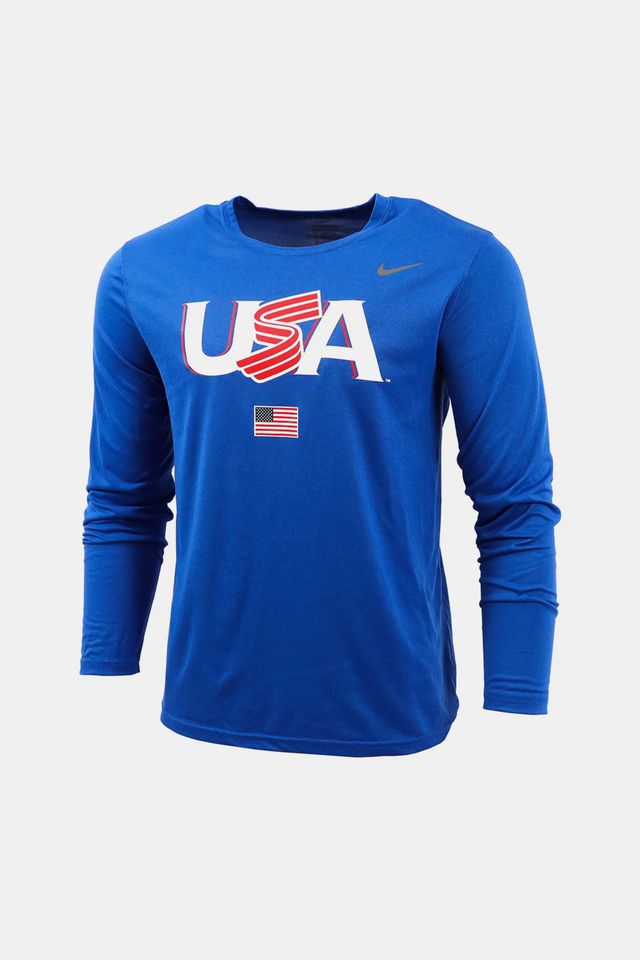 Royal Blue Jersey Logo Long Sleeve Legend Tee