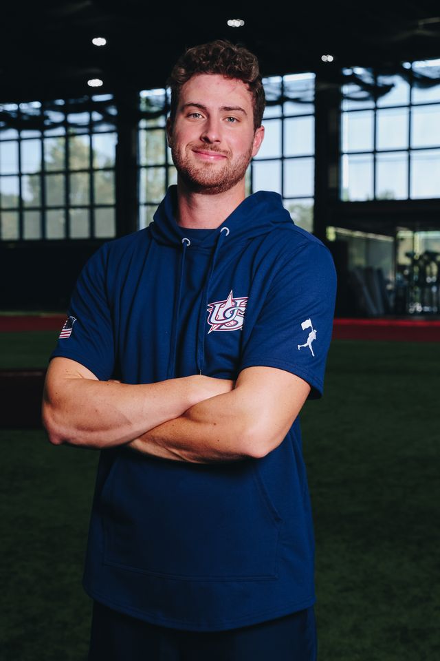 USA x Baseballism Navy Short Sleeve Hoodie