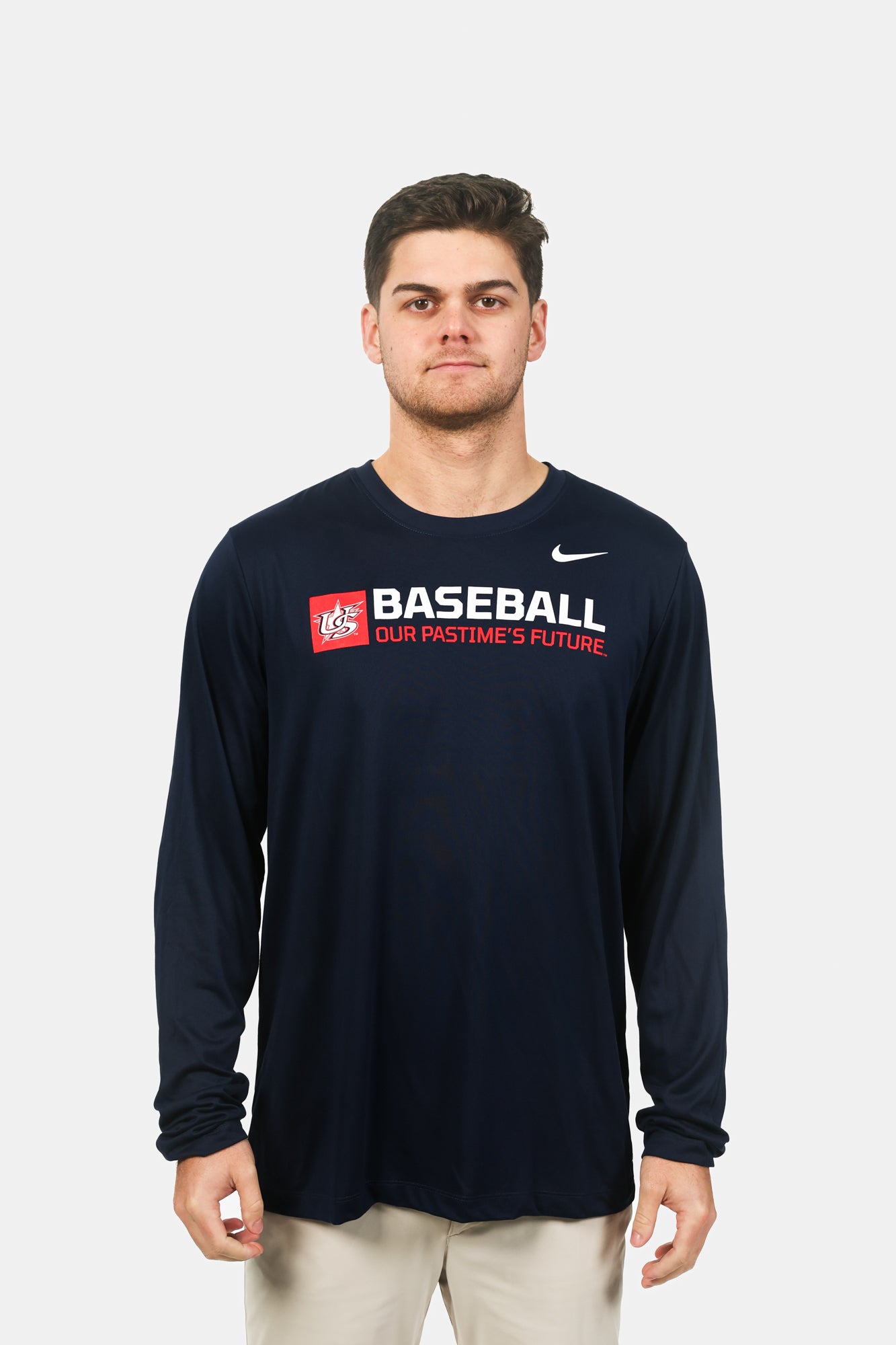 Navy Emblem Long Sleeve Legend Tee