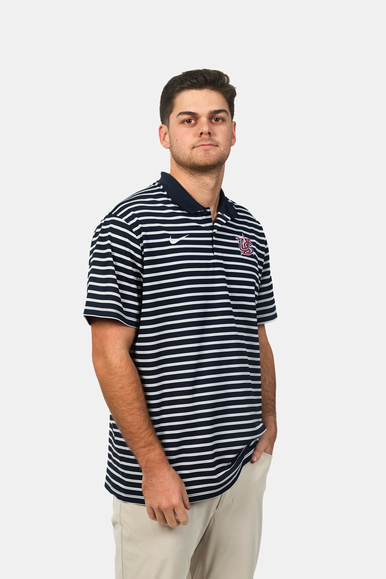 Navy Victory Stripe Polo