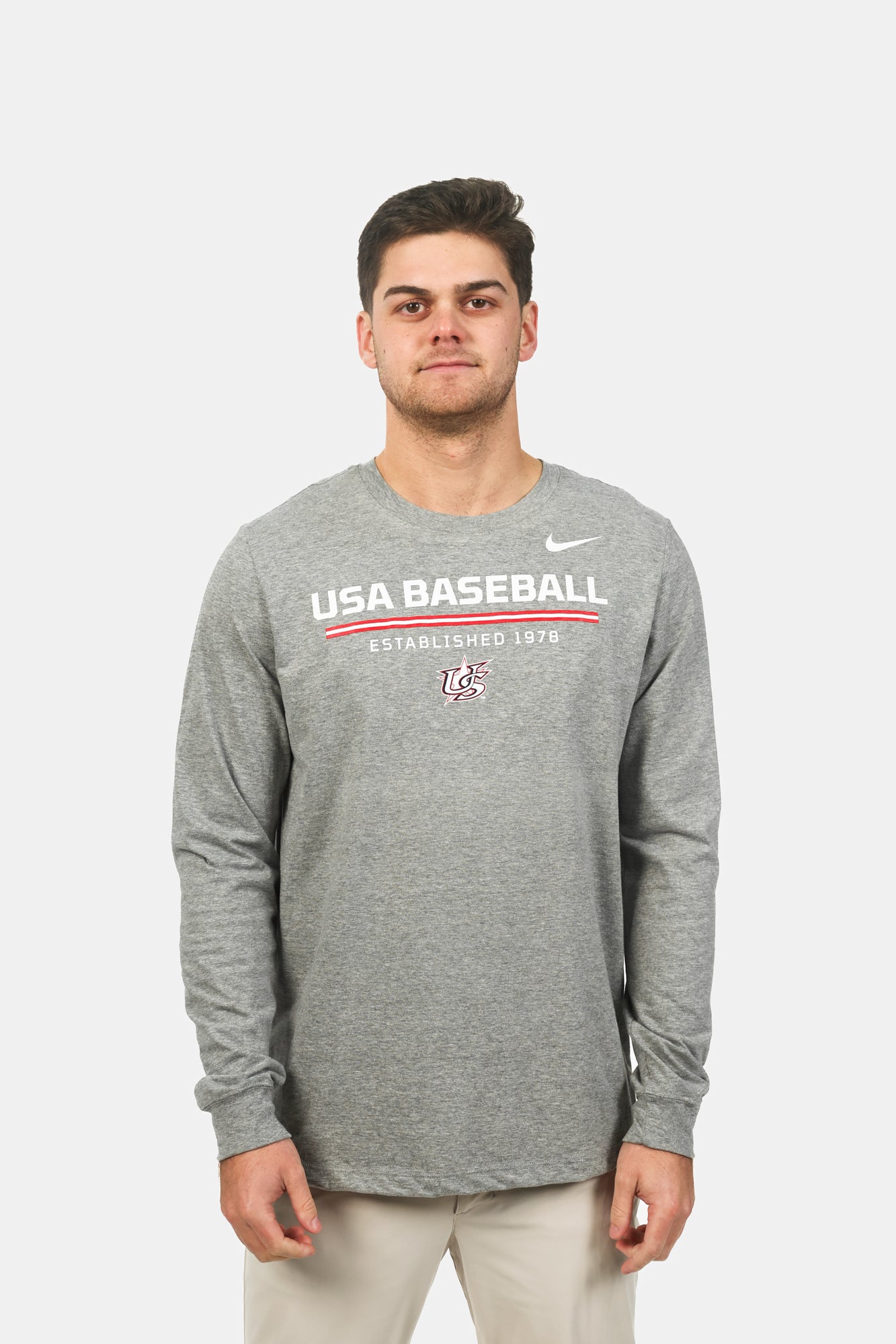 Heather Grey Prime Core Cotton Long Sleeve Tee