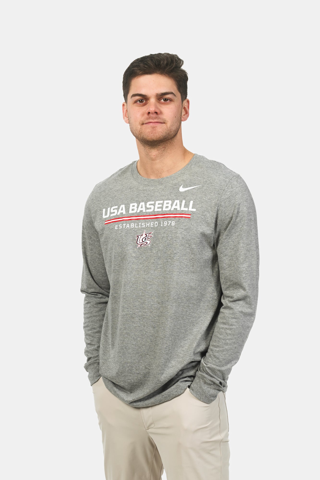 Heather Grey Prime Core Cotton Long Sleeve Tee