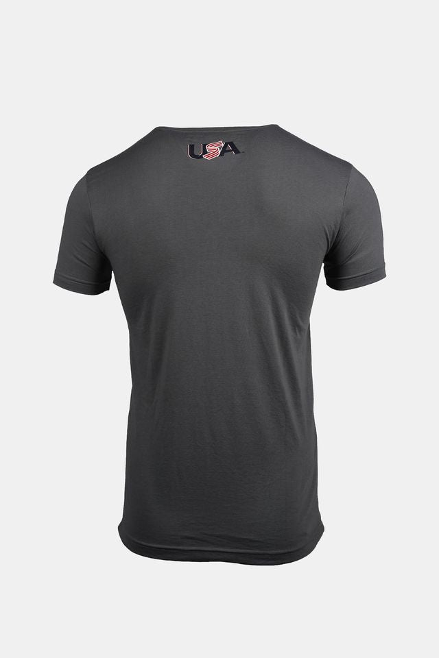 USA x Baseballism Grey Outfield Fence Tee