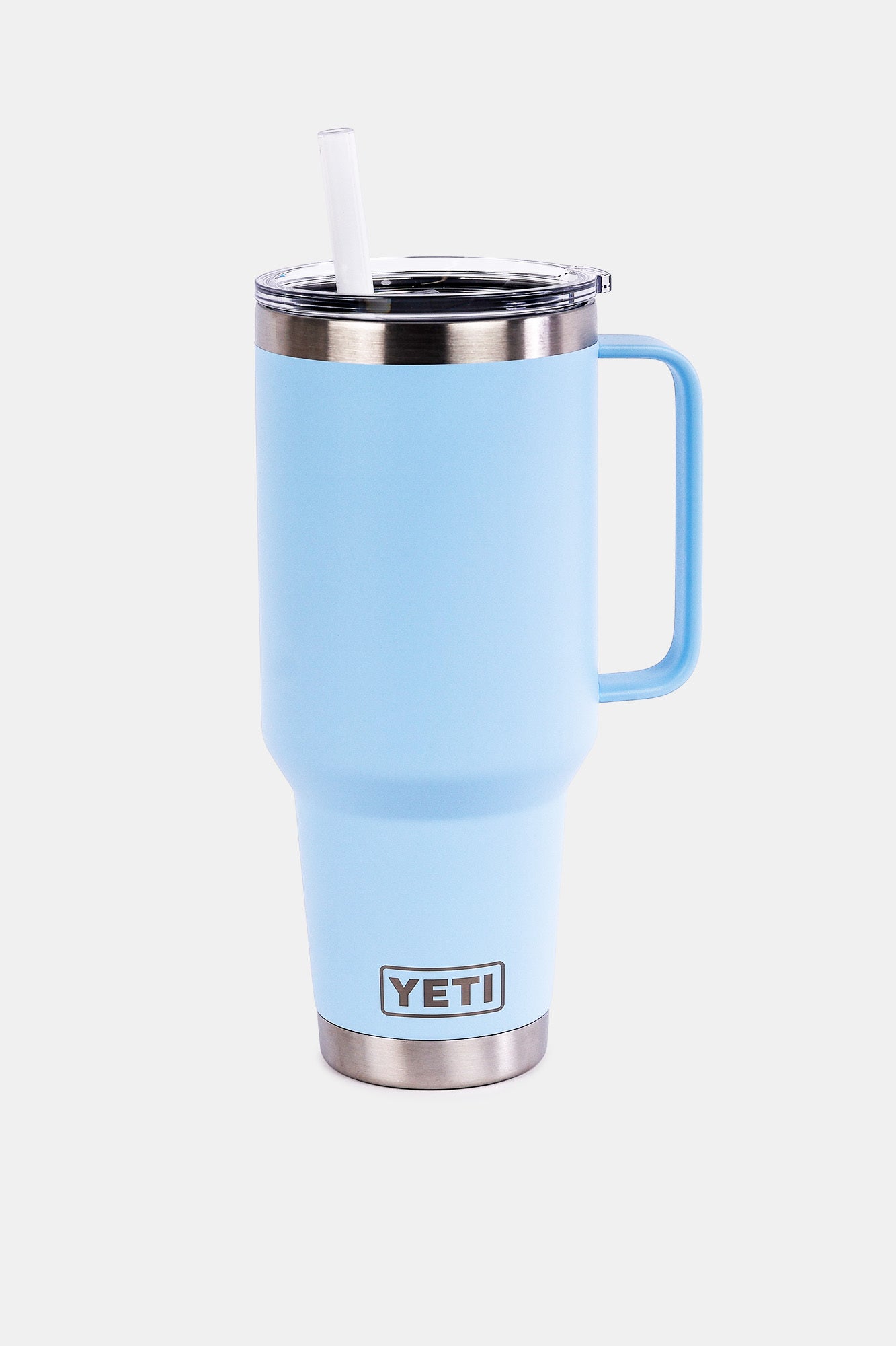 Yeti Sky Blue Rambler 42oz Mug With Straw Lid