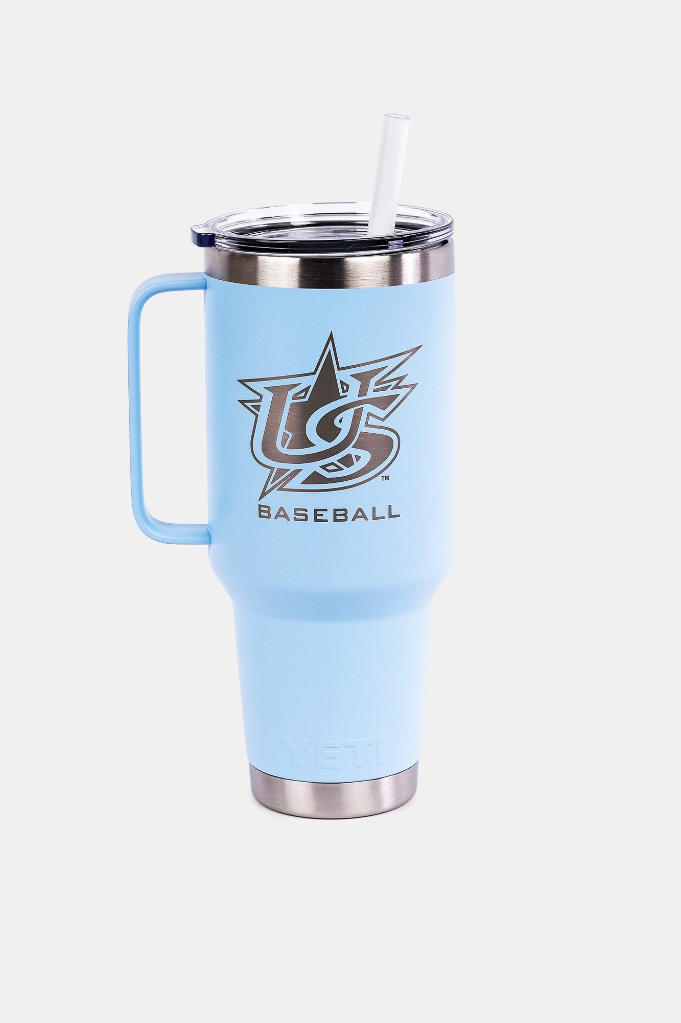 Yeti Sky Blue Rambler 42oz Mug With Straw Lid