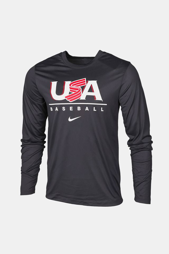 Anthracite Legacy Logo Long Sleeve Legend Tee