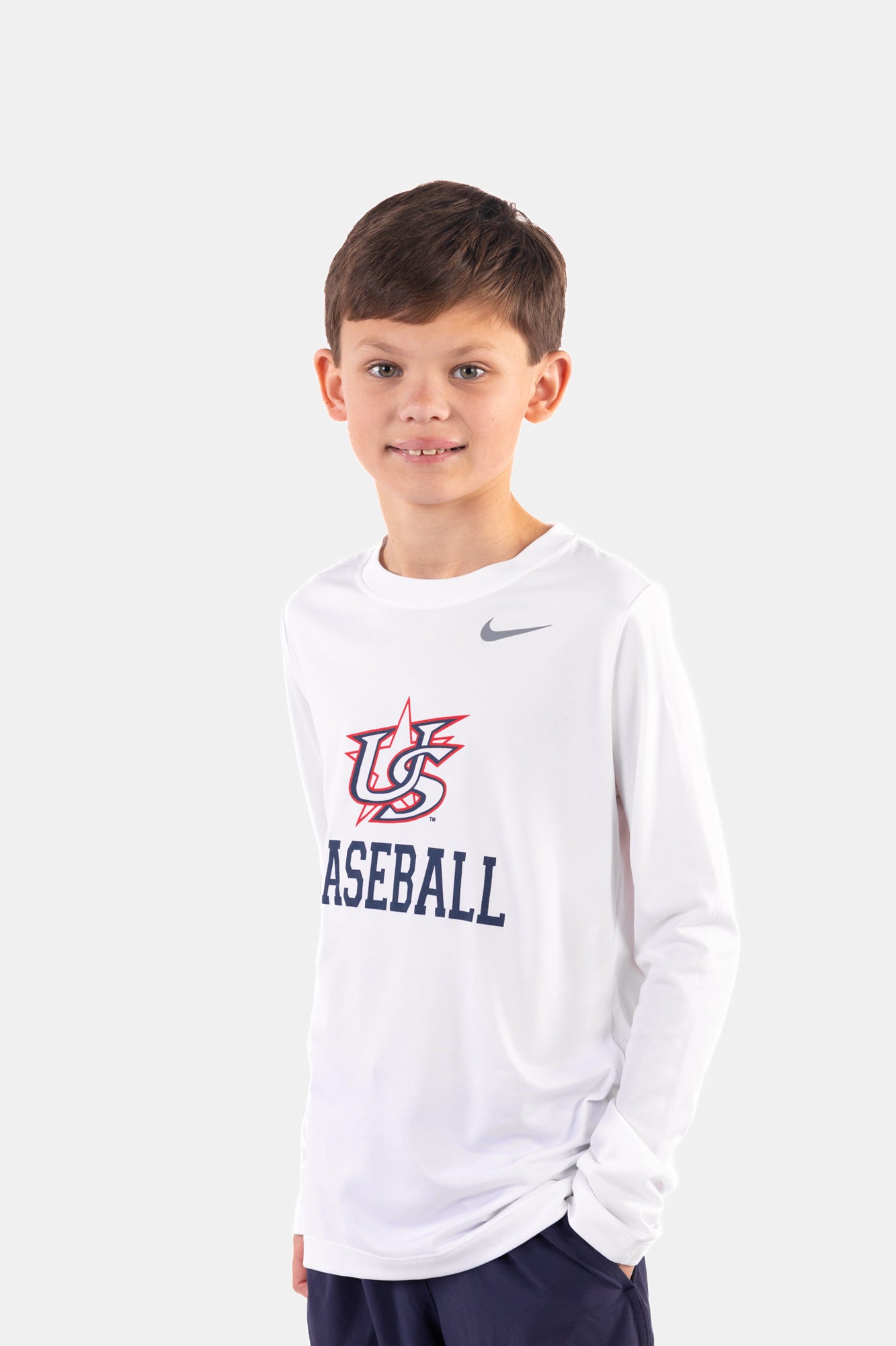 Youth White Statement Long Sleeve Legend Tee