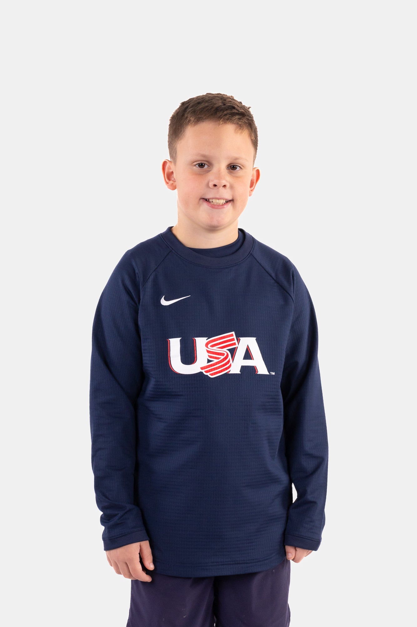 Youth Navy Pre-Game Long Sleeve Top