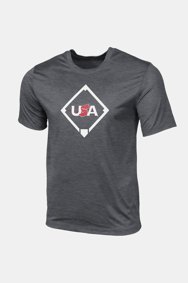 Charcoal Home Plate Legend Tee