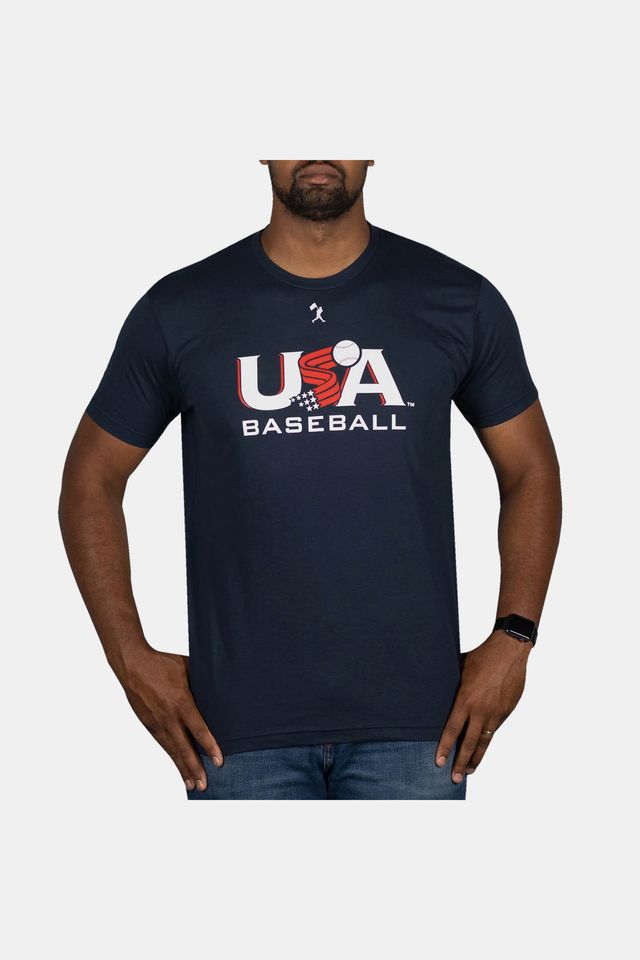 ウェア 1950's USA Baseball Shirt USA x Baseballism Navy Traditional Tee