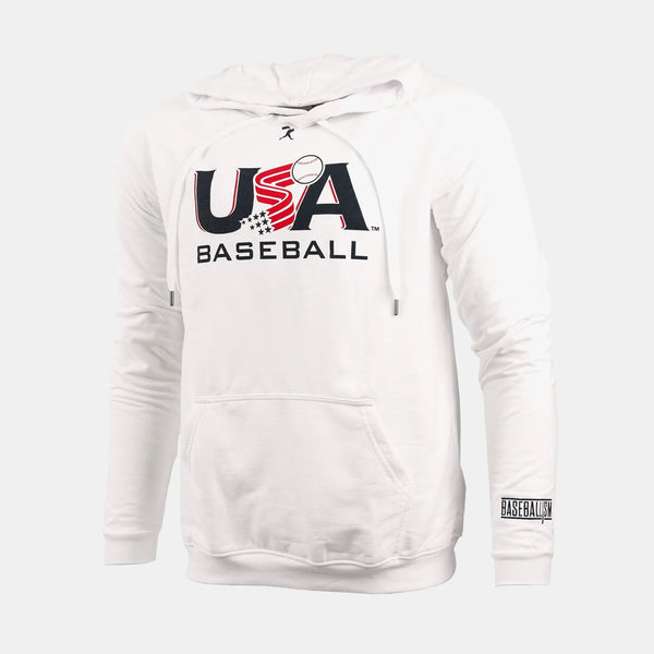 USA x Baseballism White Traditional Hoodie