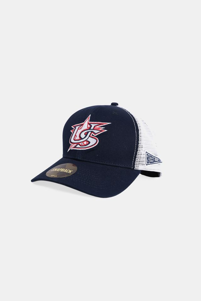 USA x Baseballism Star Logo Trucker - Navy