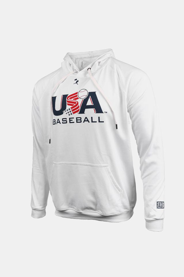 USA x Baseballism White Traditional Hoodie