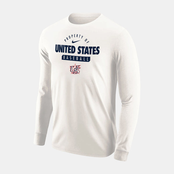 White Property of Core Cotton Long Sleeve Tee