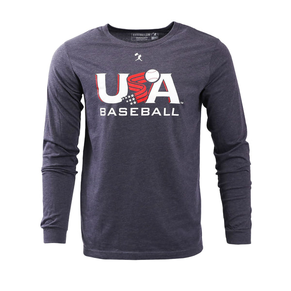 USA x Baseballism Long Sleeve White Traditional Tee