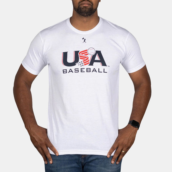 USA x Baseballism White Traditional Tee