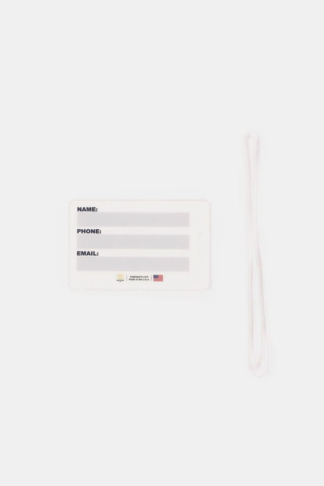 White Jersey Logo Luggage Tag