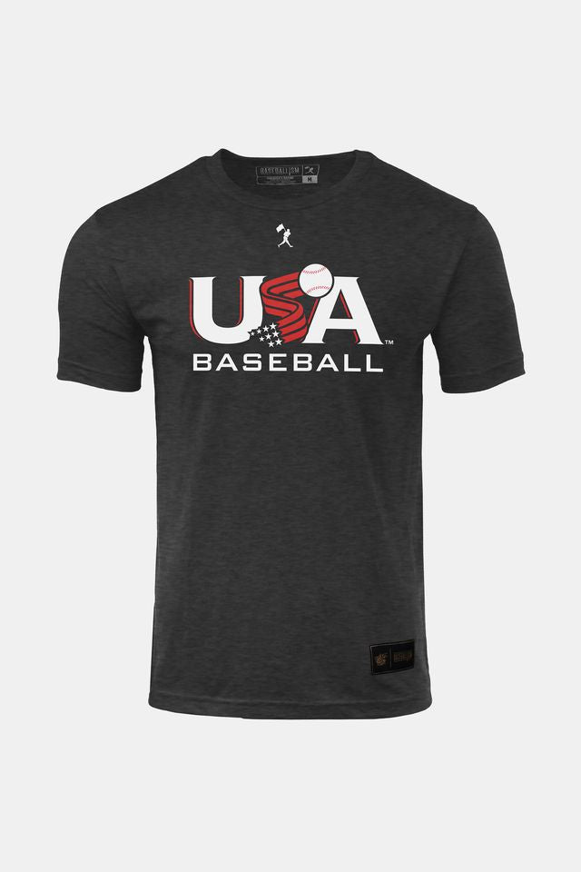 USA x Baseballism Grey Traditional Tee