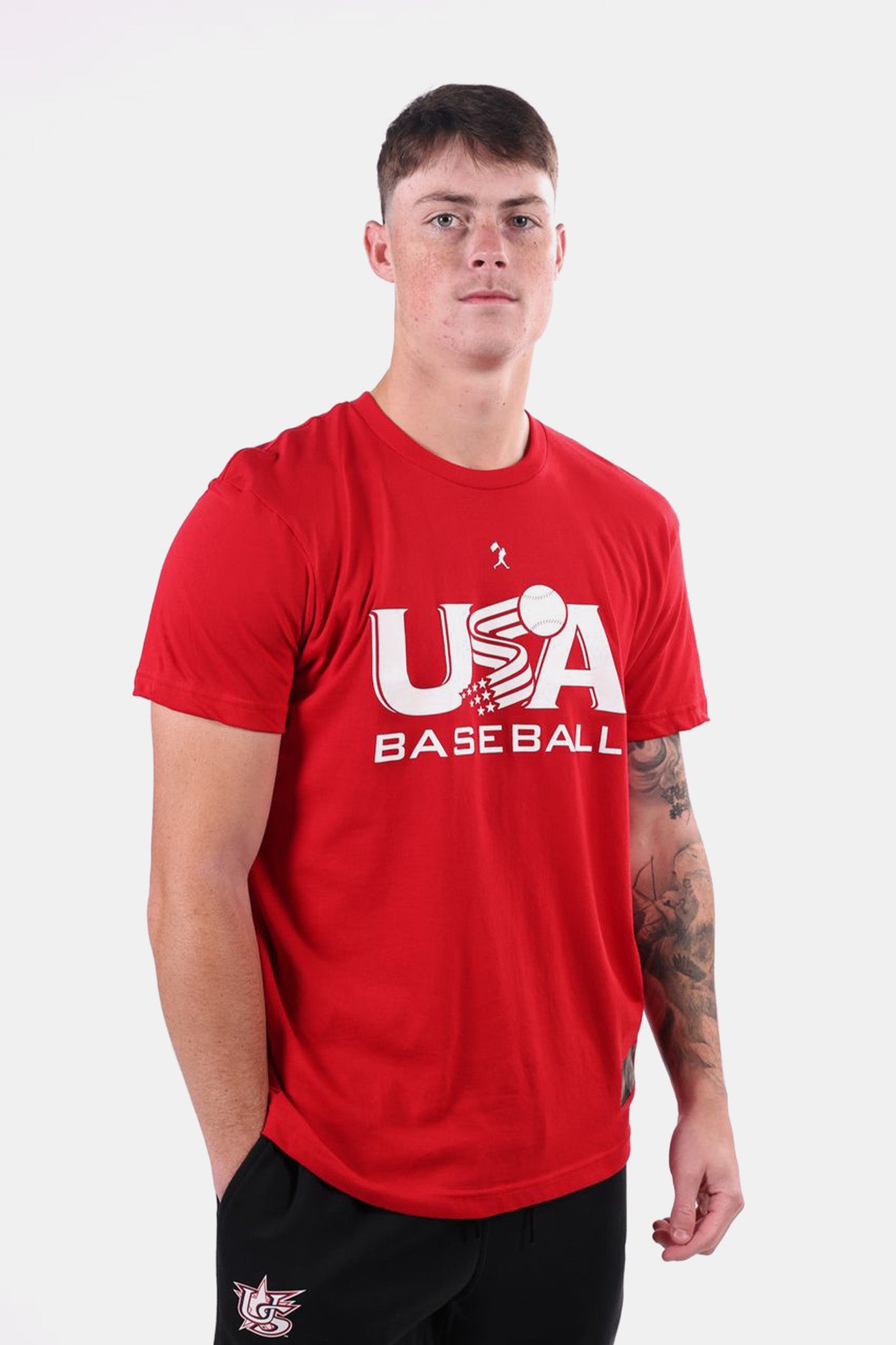 USA x Baseballism Red Traditional Tee