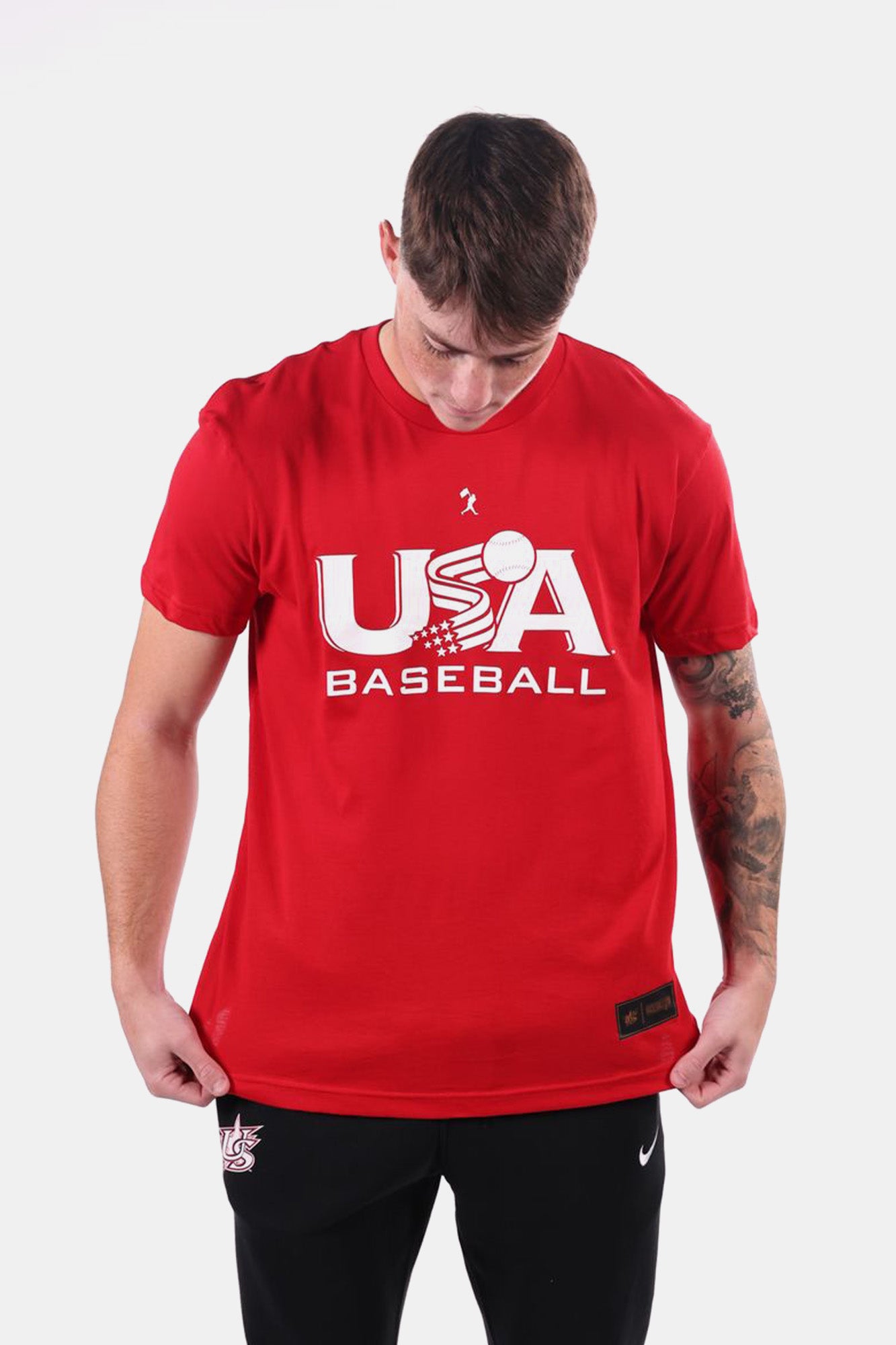 USA x Baseballism Red Traditional Tee