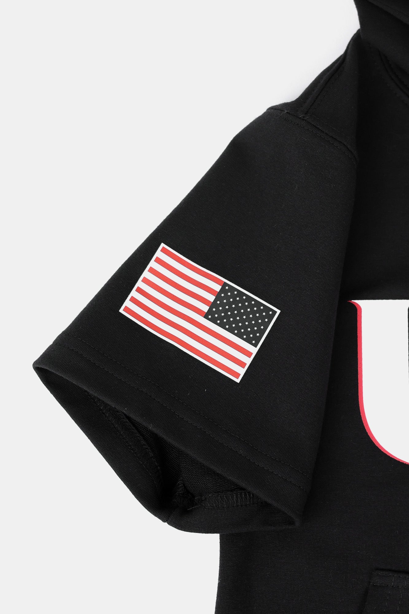 Youth USA x Baseballism Black Short Sleeve Hoodie