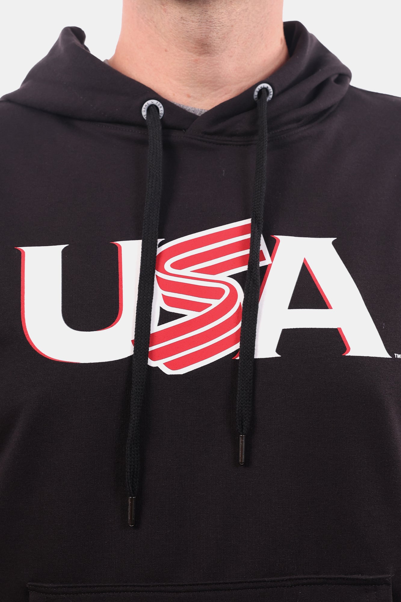 USA x Baseballism Black Short Sleeve Hoodie