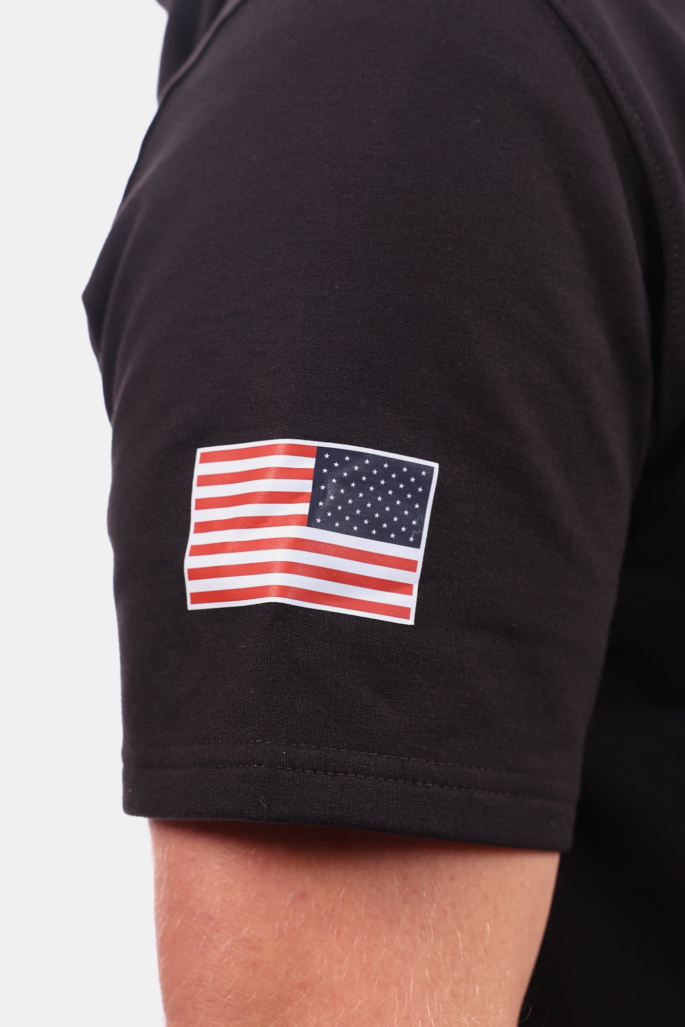 USA x Baseballism Black Short Sleeve Hoodie