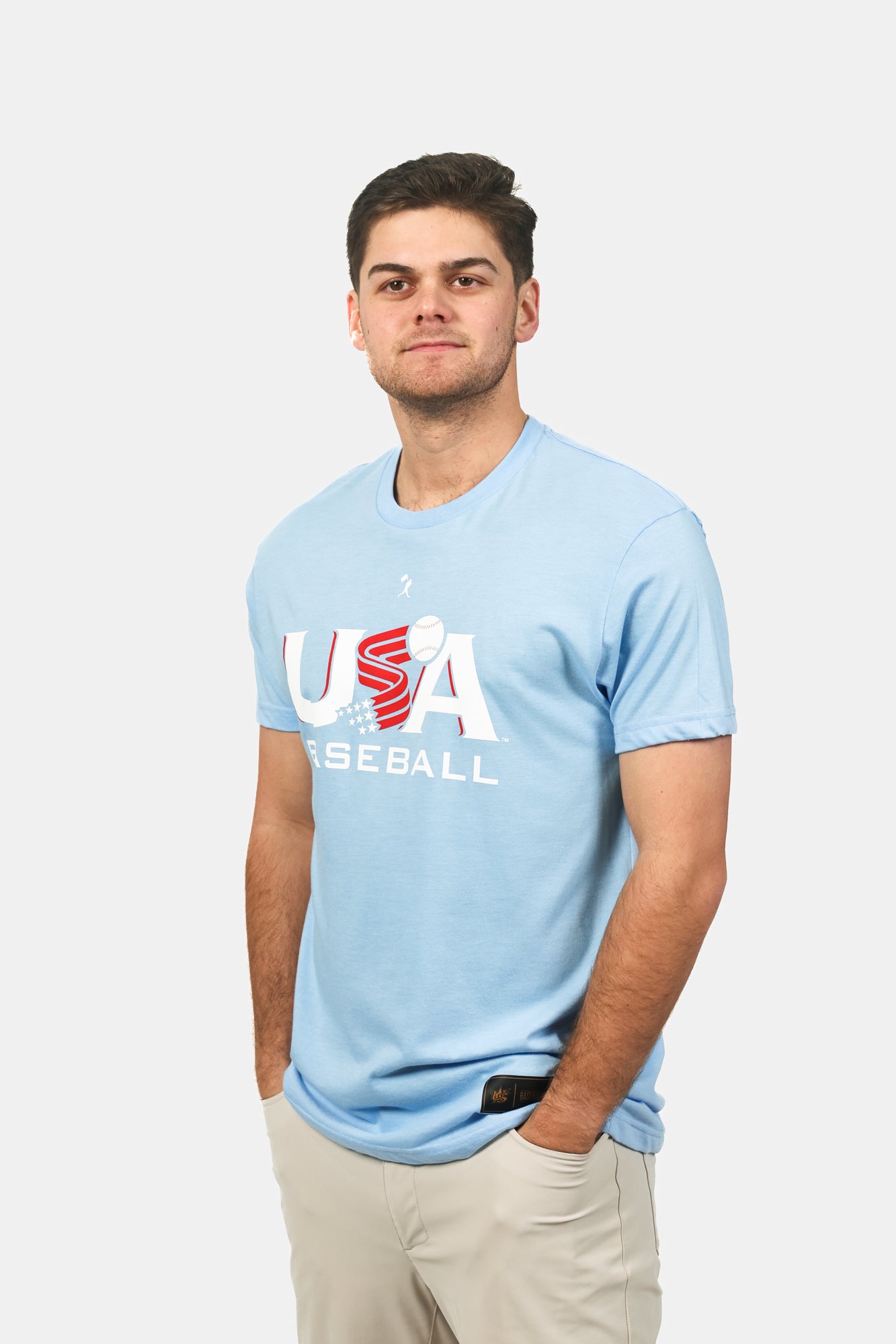 USA x Baseballism Light Blue Traditional Tee