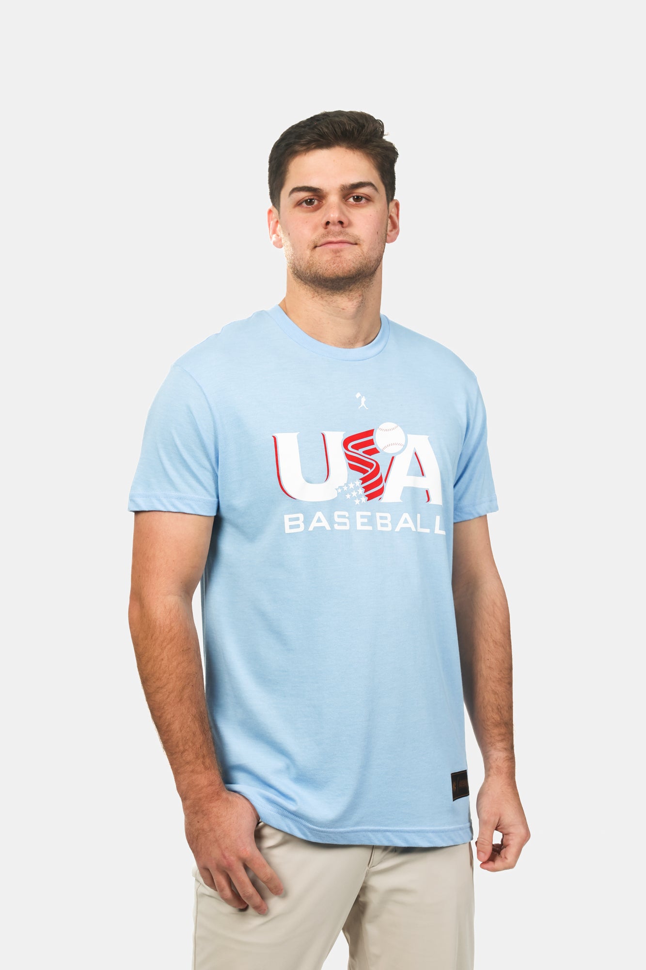 USA x Baseballism Light Blue Traditional Tee