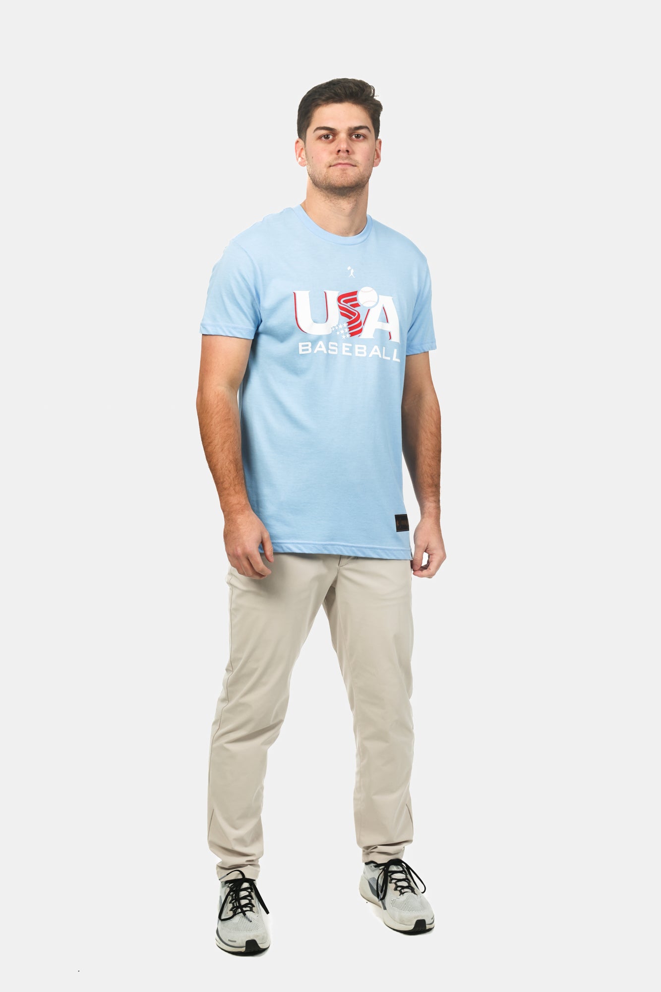 USA x Baseballism Light Blue Traditional Tee