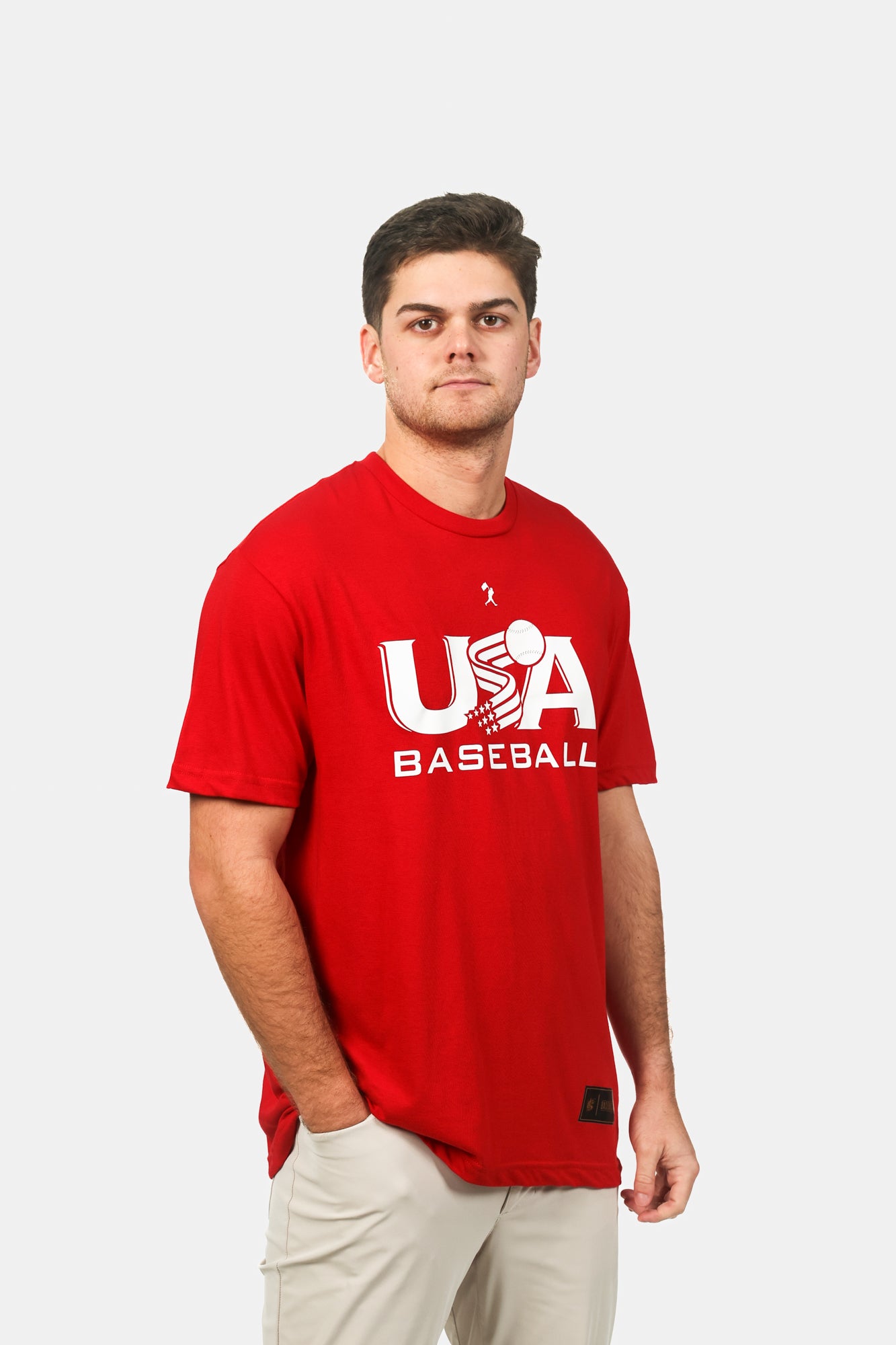 USA x Baseballism Red Traditional Tee