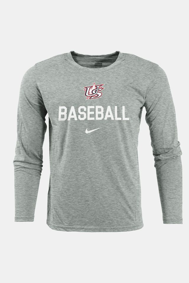 nike grey long sleeve shirt