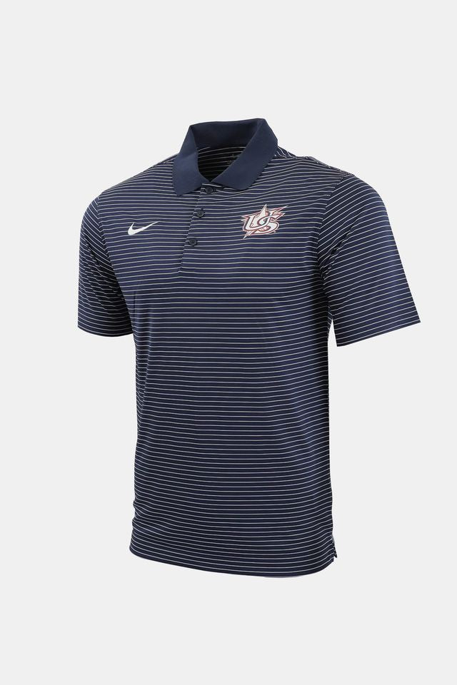 Navy Stadium Stripe Polo