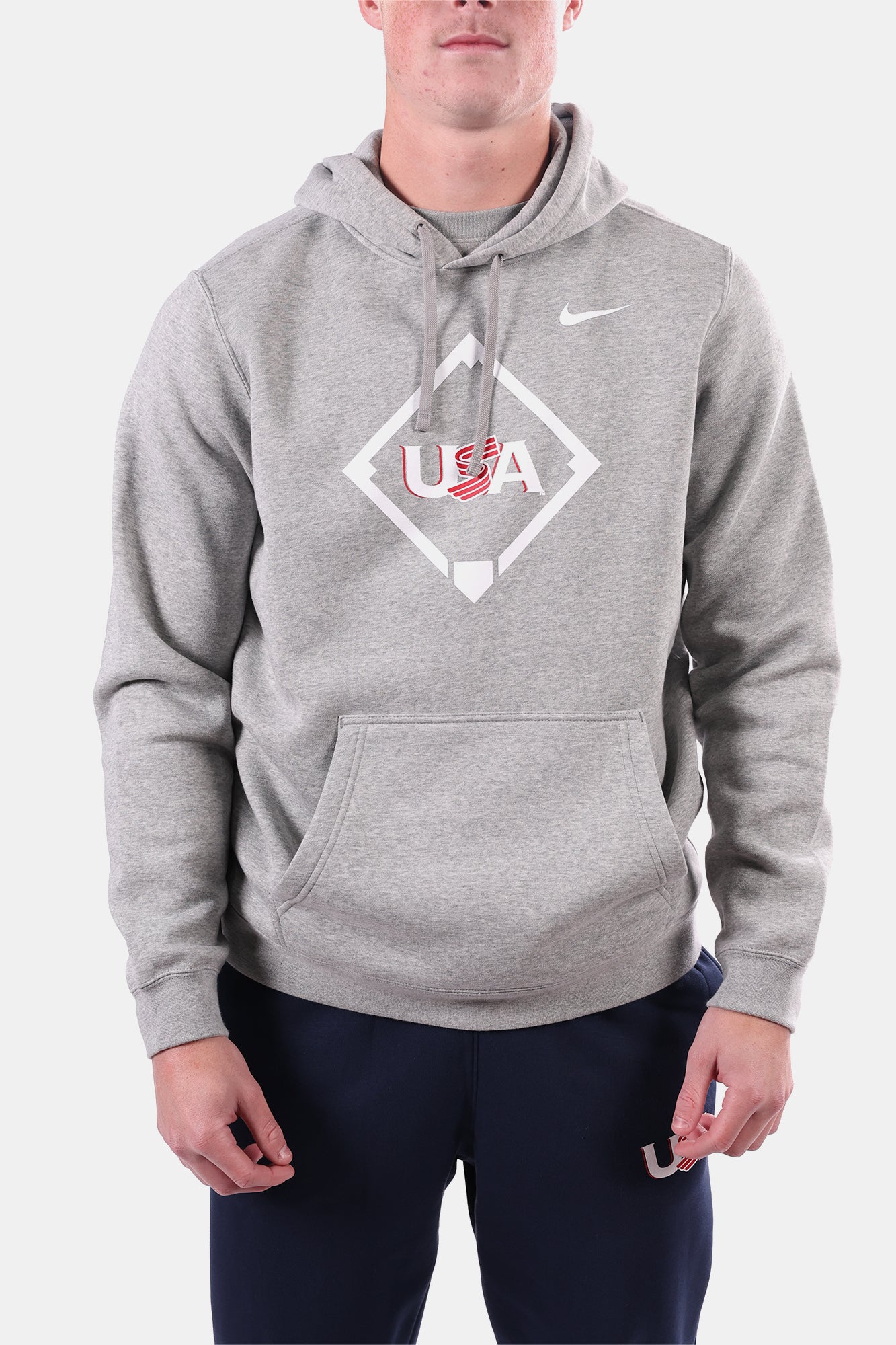Heather Grey Home Plate Club Fleece Hoodie