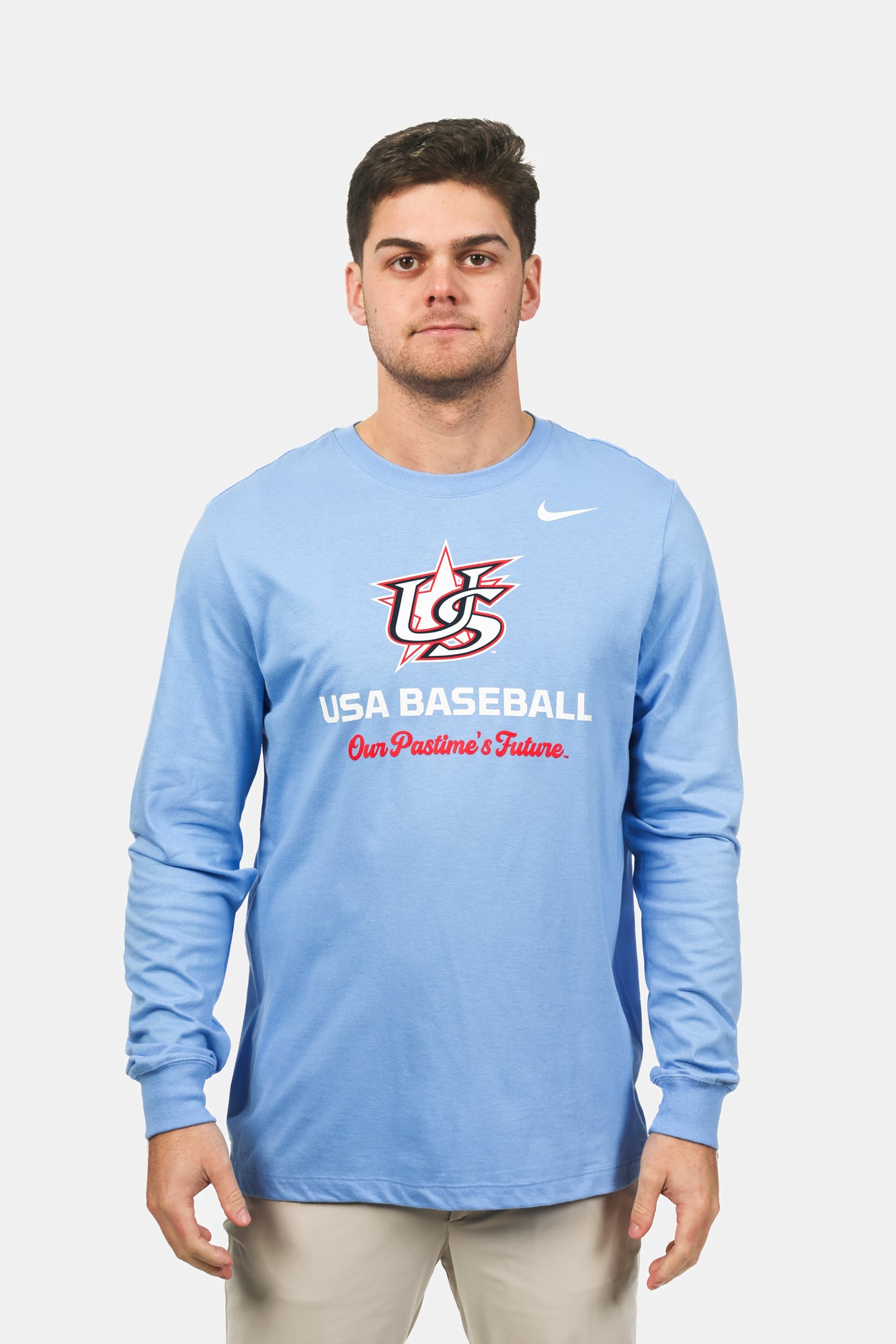 nike core cotton long sleeve tee