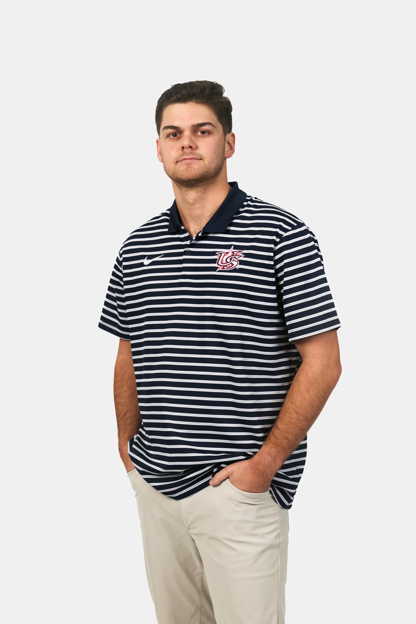 Navy Victory Stripe Polo