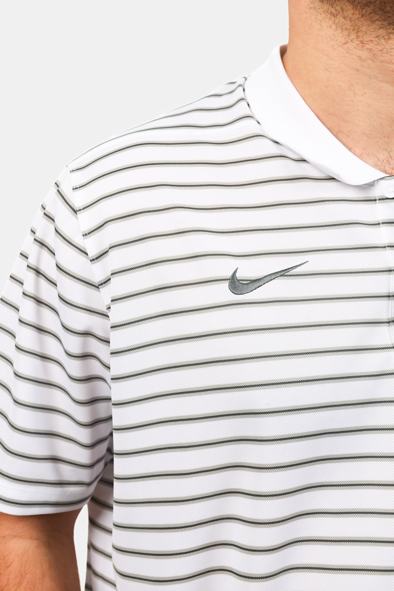 White Victory Stripe Polo