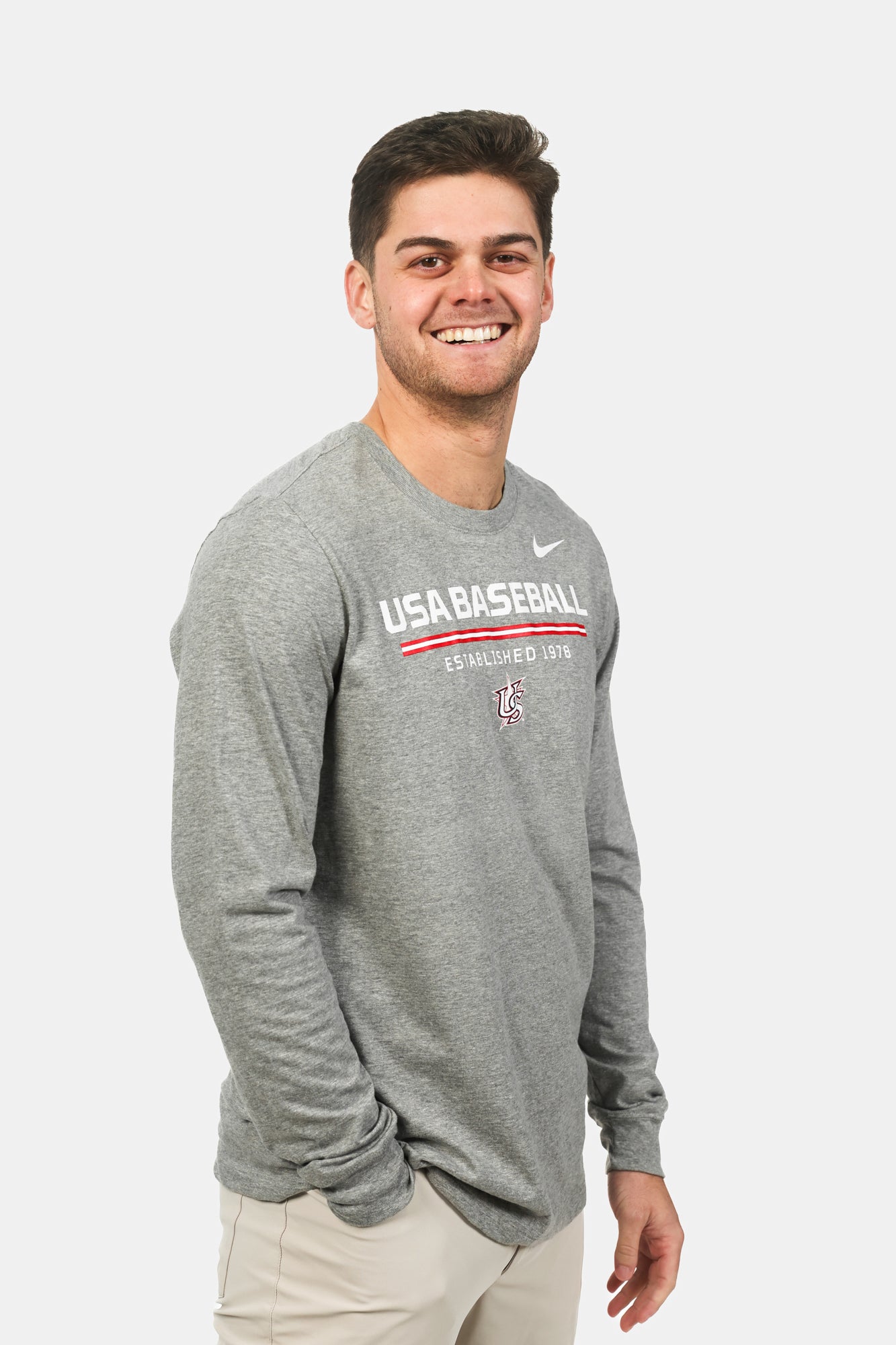 Heather Grey Prime Core Cotton Long Sleeve Tee