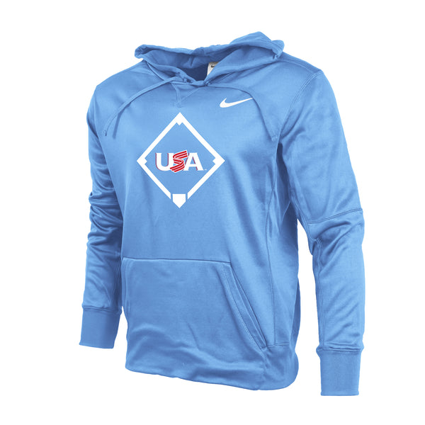 Light Blue Home Plate Therma Hoodie