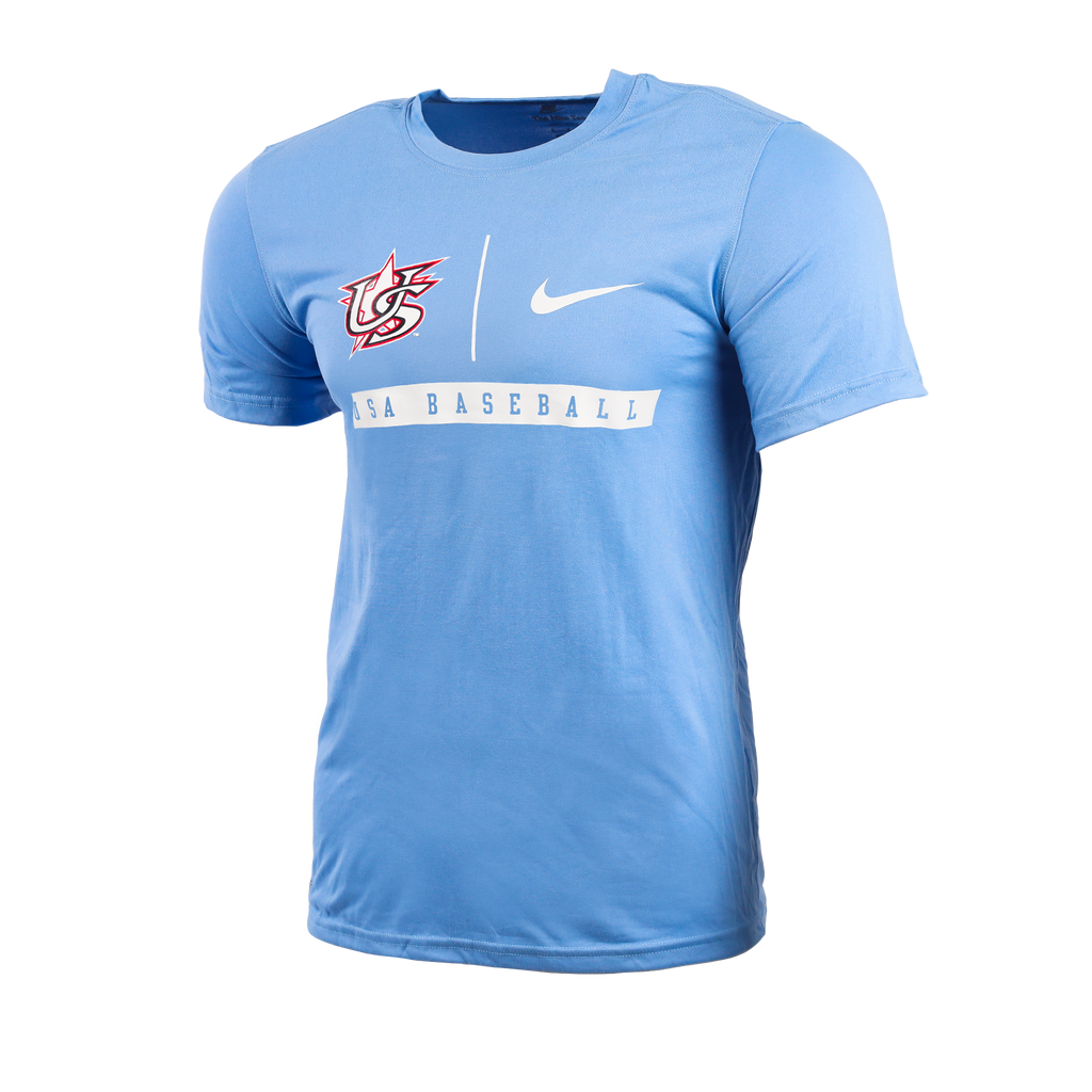 White and light blue top nike shirt