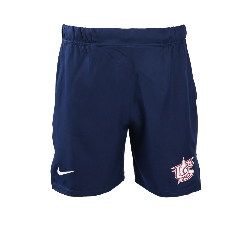 Nike navy soccer sales shorts