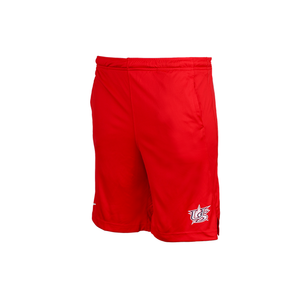 Youth Red Fly Shorts with Pockets