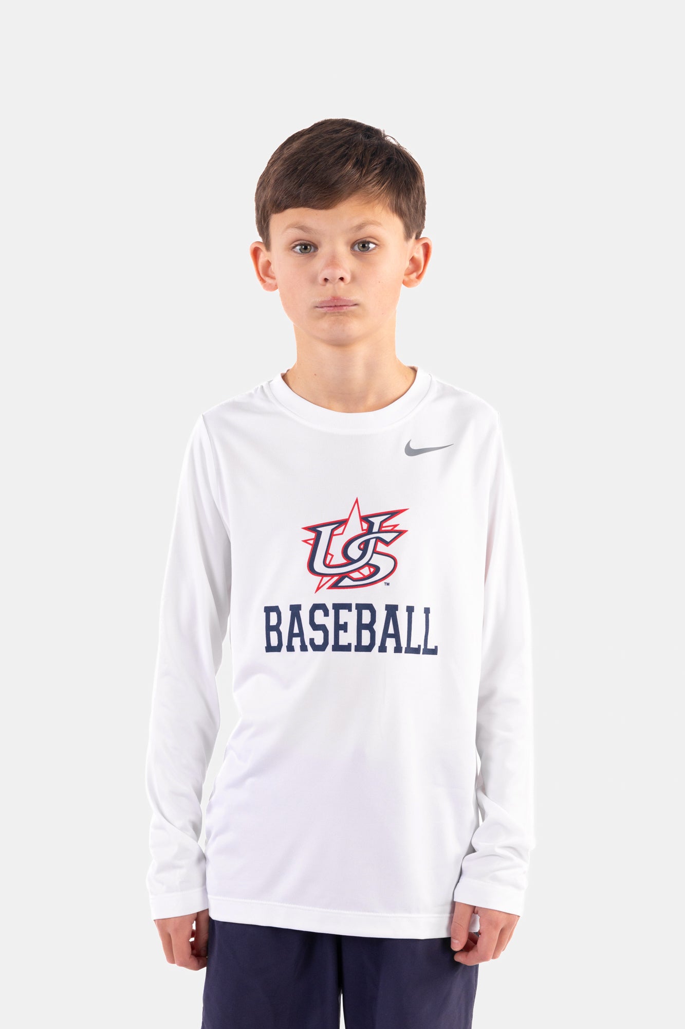 Youth White Statement Long Sleeve Legend Tee