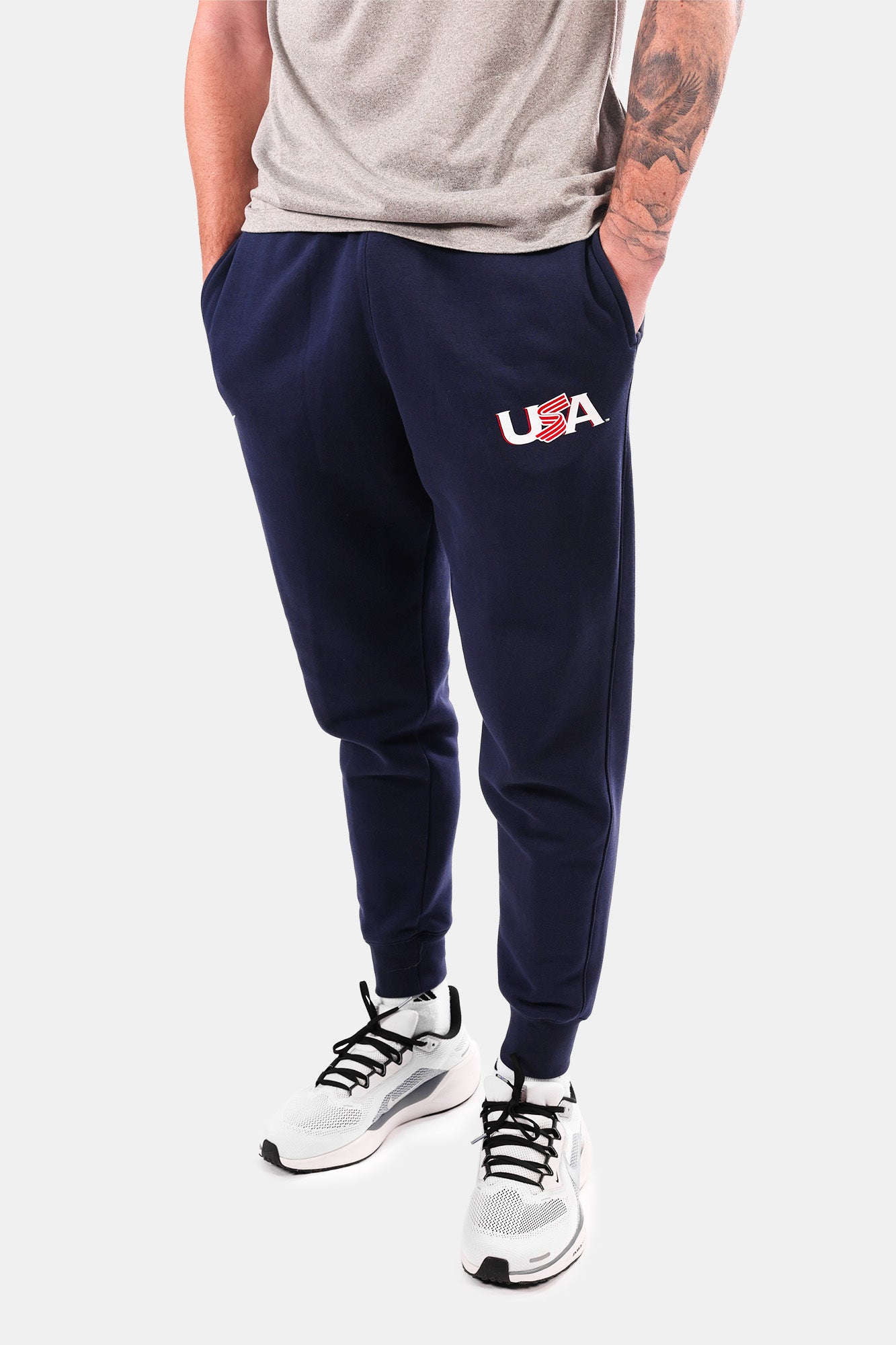 Nike Navy Jersey Logo Club Fleece Joggers